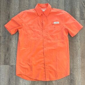 Magellan Outdoors Men's Bright Orange Casual Shirt
